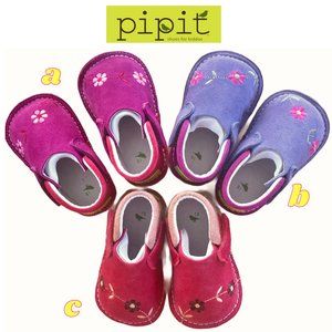 Pipit Eco-Friendly Suede Floral Baby Shoes